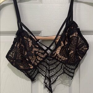 Express Black Lace Bralette Small